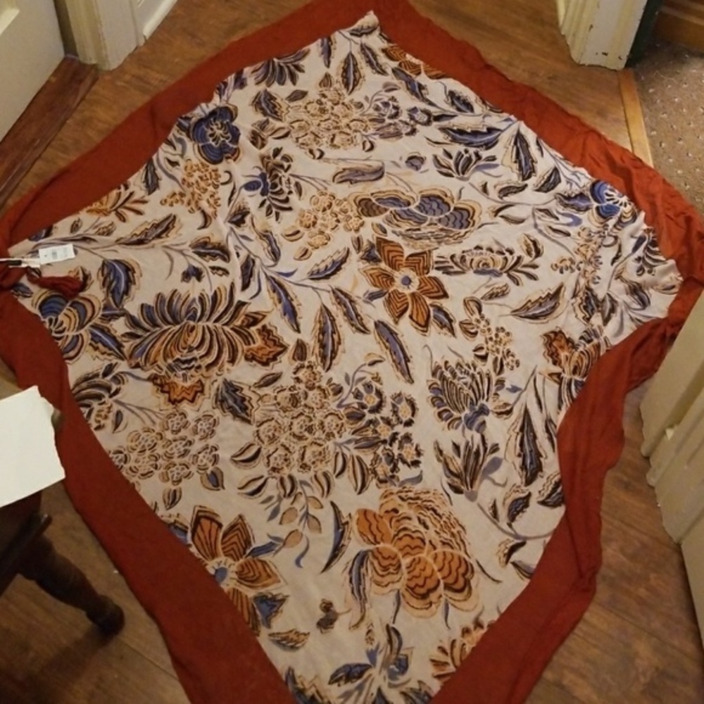 Ann Taylor Autumn Print Ginormous Scarf Nwt View 3